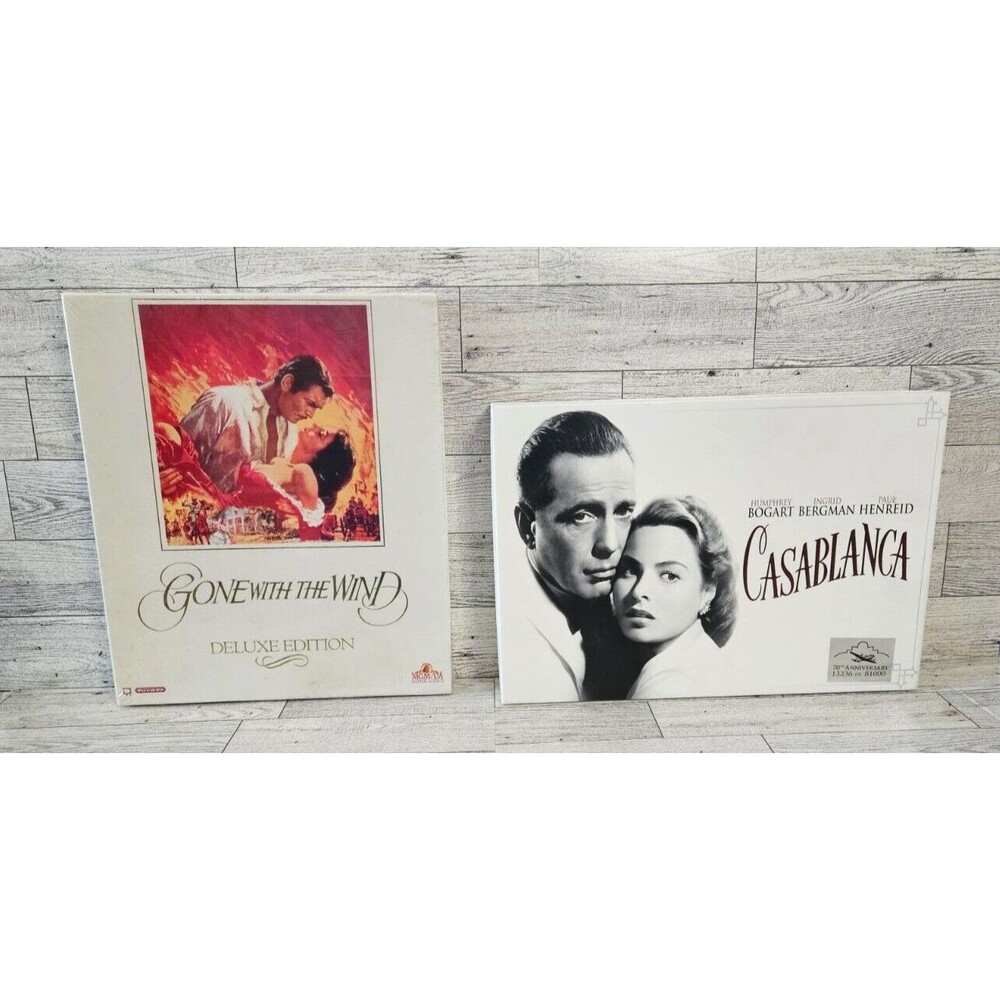 Gone with the Wind, Casablanca Deluxe VHS, DVD, Blu Ray Collector Bundle